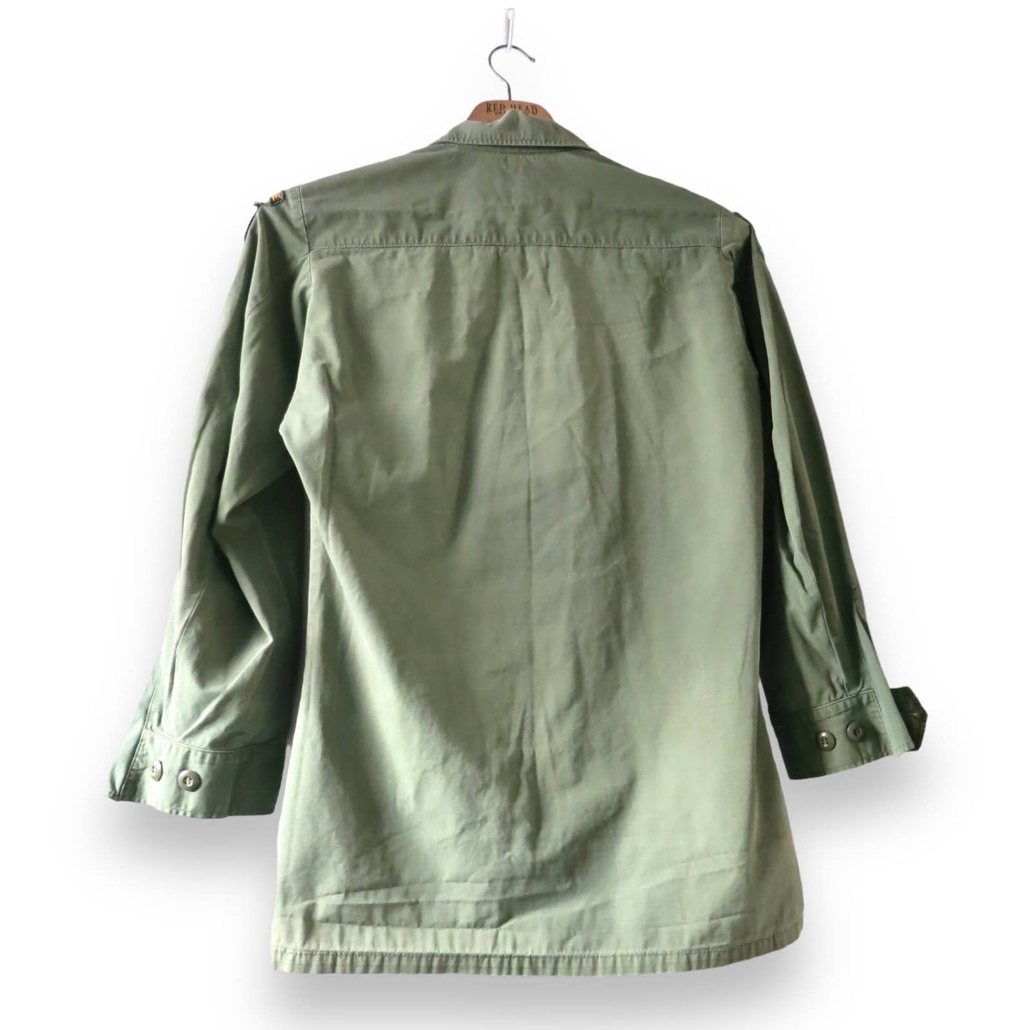 60s VTG Vietnam Era Slant Pocket Ripstop Jungle Jacket Long S